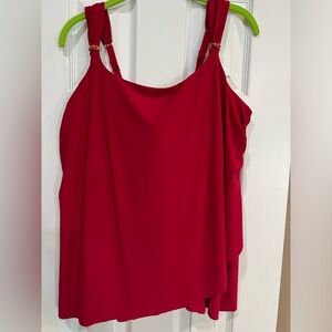 Miraclesuit solid dazzle underwire tankini swim top- pre owned